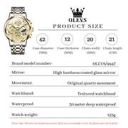 OLEVS Watches for Men Business Dress Luxury Analog Quartz Chronograph Two Tone Gold Plated Stainless Steel Waterproof Luminous Date Casual Mens Wrist Watches Reloj Para Hombre