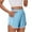 Light Blue, variant on biudgviw Athletic Shorts for Women Elastic High Waisted Workout Shorts Summer Breathable Running Shorts with Pockets for Exercise