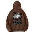 thumbnail image 6 of Valora Men Sweatshirt Men’ s Hoodies Sweatshirts | Mens Autumn And Winter Fashion Casual Long Sleeved Hooded Sports Sweater Coffee 2XL, 6 of 9