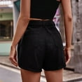 thumbnail image 4 of Women's High Waist Buckled Belted Short Mini Cargo Denim Skorts Skirts Jeans Shorts Streetwear with Flap Pocket, 4 of 4