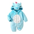 thumbnail image 2 of Baby Boys Long Sleeve Hooded Jumpsuit Dinosaur Animal Warm Clothes Halloween Party Clothes Halloween for Kids Girls Size 1-12 Months, 2 of 9