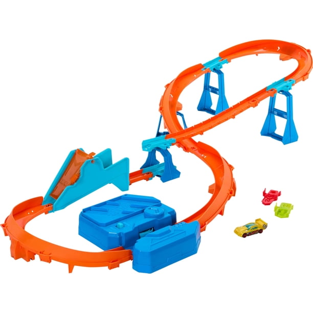 Set de atletismo para coches de juguete Hot Wheels Deluxe con amplificador motorizado