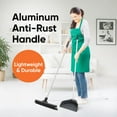thumbnail image 6 of Commercial Lobby Dustpan with Long Handle Silicone Stand Up Dustpan, 48" 3-Part Handle, 6 of 8