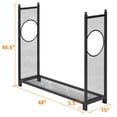thumbnail image 2 of 4ft Steel Firewood Log Storage Rack, Fireplace Holder, 2 of 8