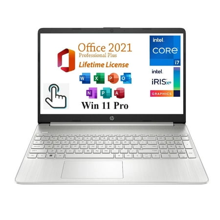 HP Pavilion Business Laptop (2024), 15.6" FHD Display,with Free Lifetime Office 2021, Intel i7-1255U (10-core, up to 4.7Ghz),32GB, 2TB SSD, Intel Iris Xe Graphics, Windows 11 Pro, Silver