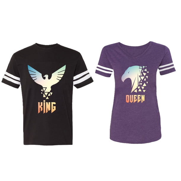 Tstars Mr & Mrs Matching Couple T-Shirt Set - His & Hers Gift For Wedding, Anniversary, Valentine's Day
