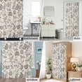 thumbnail image 6 of Grey Pastoral Flowers Fabric Shower Curtain Farmhouse Floral Washable Shower Curtains for Bathroom, Waterproof Bath Curtain with Hooks Home Decor 36x72in, 6 of 8