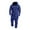 Blue, variant on Fimkaul Men's Jumpsuits Splicing Fall Winter Casual Hoodie Print Zipper Print Jumpsuit Mens Tops Blue L