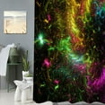 thumbnail image 3 of Abstract Fractal Decor Shower Curtain, Bathroom Decor Polyester Fiber Plastic Rings Quick-Drying Waterproof for Bathtubs/Bathroom, 72x72 inches, 3 of 6