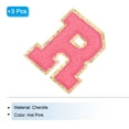 thumbnail image 3 of Uxcell Chenille Letter x Patches Large Size 3.15"x2.76" 3PCS(Hot Pink) Shape R, 3 of 7