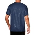 thumbnail image 3 of Camiseta brillante de hombre INSPIRE CHIC de manga corta metálica para fiesta rave con lentejuelas 2XL azul, 3 of 5