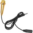 thumbnail image 1 of SEWACC 1Set Golden Mini Microphone for Karaoke and Video Recording with Aluminium Magnesium Alloy, 1 of 6