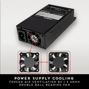 Apevia ITX-PFC400W Mini ITX/Flex ATX / 1U 400W Fully Modular Power Supply, Full Range Active PFC 90-264V, AC for POS AIO System Desktop Gaming Server Small Form Factor (Flex ITX) Computer PSU