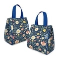 thumbnail image 2 of Pioneer Flower Floral Print Pattern Insulated Lunch Bag for Women & Adults,Large Portable Soft Cooler Lunch Bag,Thermal Food Storage Tote with Pearl Cotton,8.66L,8.75x5.75x9.5 Inch, 2 of 6