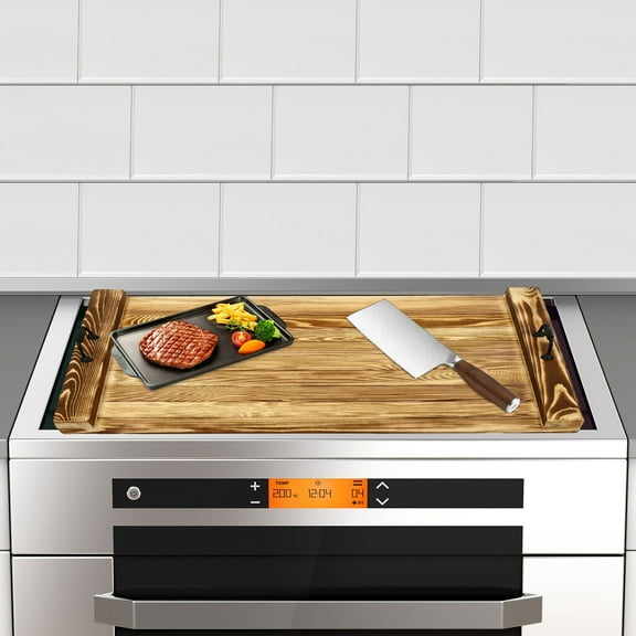 Noodle Board Stove Cover Pine Wood Stove Top Cover fit: Electric Stove Gas Stove