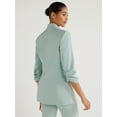 thumbnail image 6 of Scoop Women's Scrunch Sleeve Crepe Blazer with Buttons, Sizes XS-XXL, 6 of 6