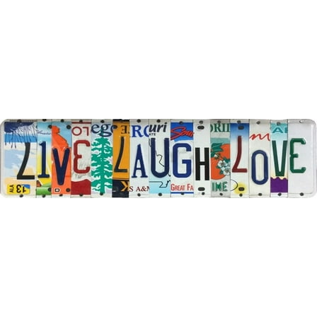 Live Laugh Love Vintage Style Metal Sign Wall Decor Door Plaque Tin Poster 4x16 Inches