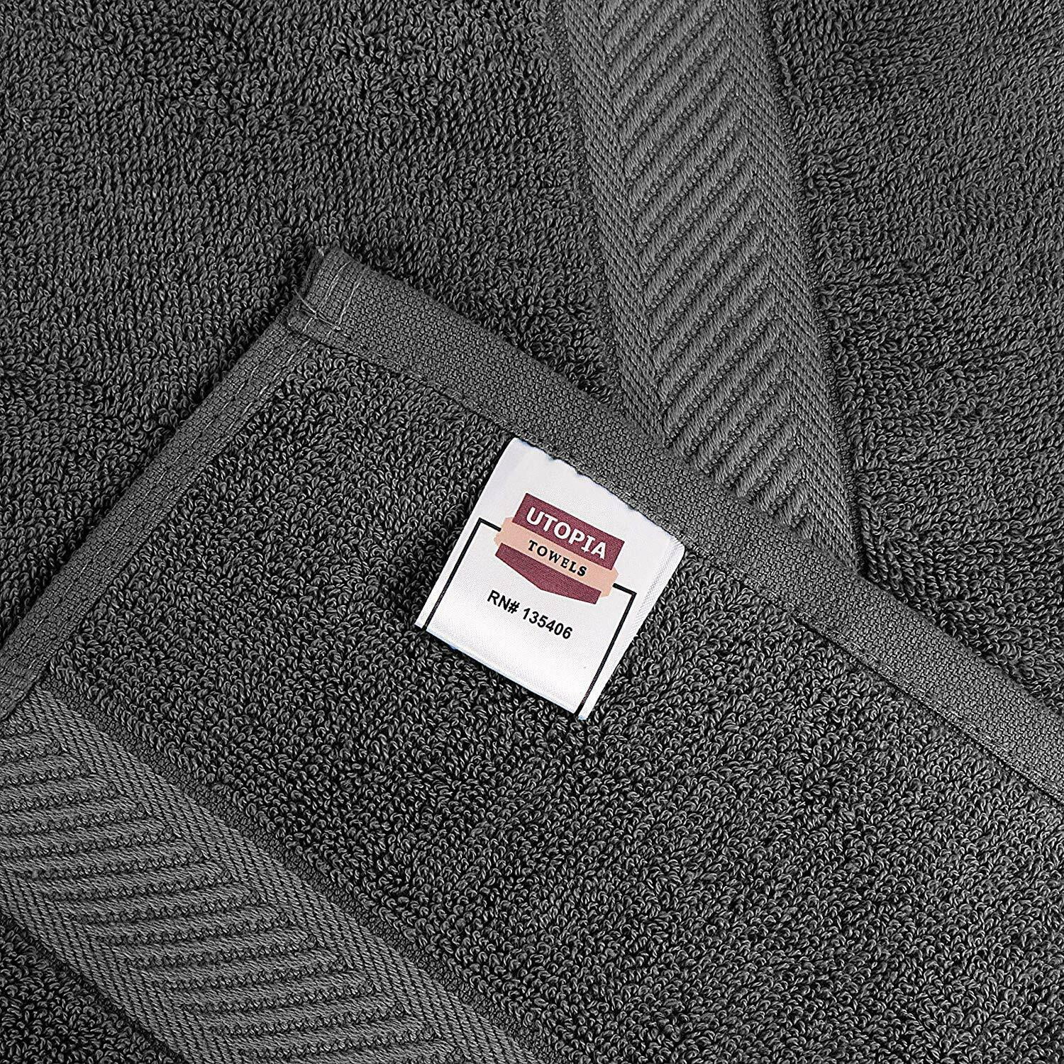 Pack 6 Cotton Bath Towels 22x44 Inch Super Absorbent  For Pool Spa