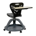 thumbnail image 5 of Bowery Hill 360 Degree Tablet Rotation Metal Mobile Desk Chair in Black, 5 of 8