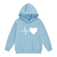 thumbnail image 5 of YunPes Oversized Hoodie Sweatshirt for Girls Heart Print Trendy Preppy Pullovers Tops Teen Casual Baggy Fall Clothes with Kangaroo Pocket, 5 of 5