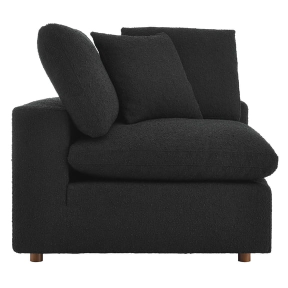 Modular Modular Sofa Corner Chair, Black, Fabric, Living Kitchen Cafe Bistro Hospitality Restaurant, Modern Contemporary HB34624