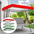 thumbnail image 2 of CAIJIEXI Swing Canopy Cover 190T Replacement Canopy for Swing for Seat 2 or 3 Seater Garden Waterproof Swing Ceiling Sunshade Cover Grey 190*132*15cm, 2 of 8