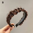 thumbnail image 1 of Perruque Tressée Bandeau Coiffure pour Femmes Filles Os de Poisson Torsadé Postiche Bandeau Épingle à Cheveux Accessoires pour Cheveux 1 Pcs, 1 of 4