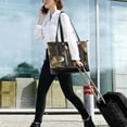 thumbnail image 5 of FORMRS Canvas Laptop Tote Bag for Women with 15.6" Computer Compartments Shoulder Handbag, Floral Lines, 5 of 7