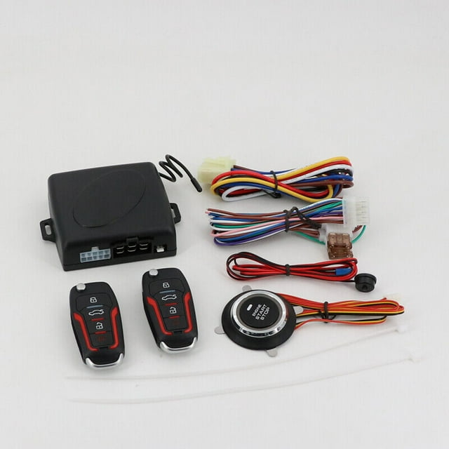 Durable keyless lock entry engine start alarm button remote start stop-