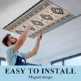 thumbnail image 6 of Brown Aztec Fluorescent Light Covers, Boho Southwest Ethnic Neutral Motifs Magnetic Light Covers for Ceiling Lights, Fluorescent Ceiling Shade Filters for Classroom Bedroom Office 4x2Ft x 2PCS, 6 of 8