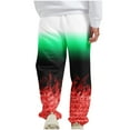 thumbnail image 4 of safuny Men's Pants Comfy Lounge Casual Striped Fashion Full Length Trousers Pajamas For Husband Boyfriend Son Home Clothes Loose Couple Air Conditioning Pants Red XXXL, 4 of 7