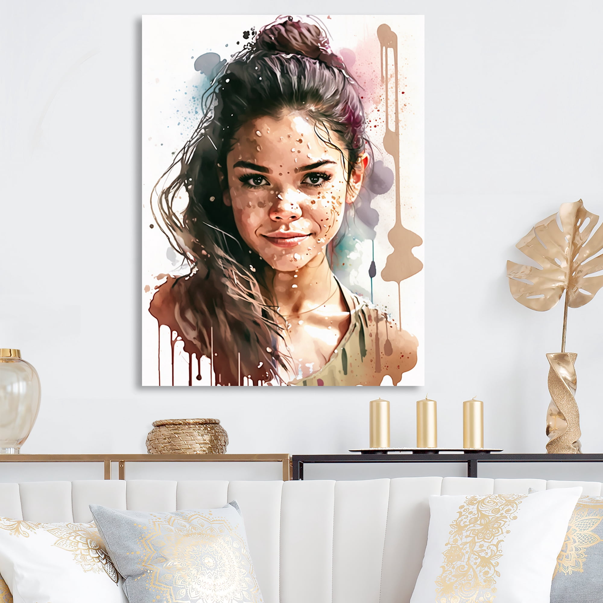 Designart Style Icon Portrait IV Canvas Wall Art