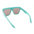 thumbnail image 4 of Flat Top Oversized Rectangular Plastic Retro Racer Fashion Sunglasses Green - Brown, 4 of 4