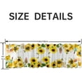 thumbnail image 5 of Sunflower Bees Windows Treatment Valances Rustic Kitchen Curtains Yellow Blackout Drapes Topper Panel with Rod Pocket for Bathroom Bedroom Living Room 54x18Inch, 5 of 6