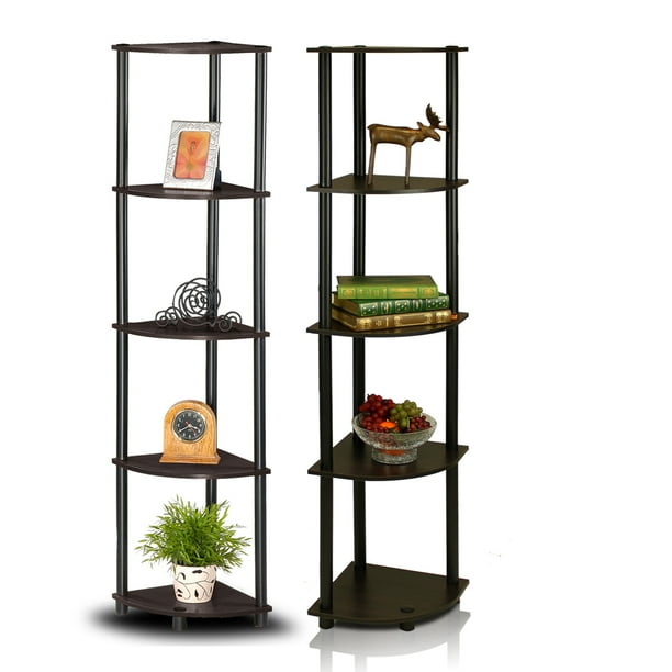 Furinno TurnNTube 5 Tier Corner Display Rack Multipurpose Shelving