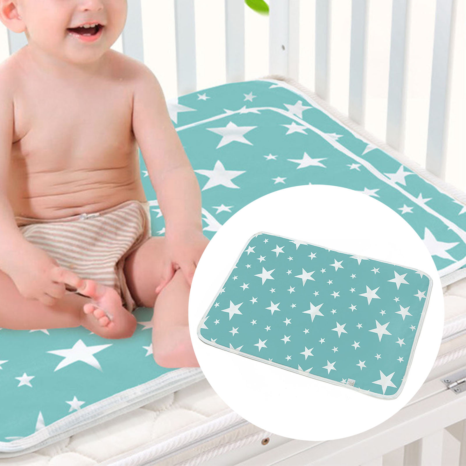 Baby Nappy Changing Mat Reusable Home Travel Wipe Clean Toddler Child Newborn FI 