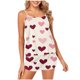 thumbnail image 2 of Puntoco Conjuntos de pijama cómodos para mujer Camisola de mujer Pantalones cortos de manga corta Conjunto de pijama para el hogar transpirable y cómodo, 2 of 4