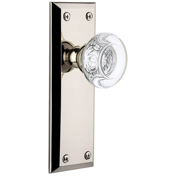 Grandeur Favbor_Sd_Na Fifth Avenue Solid Brass Rose Single Dummy Door Knob - Nickel