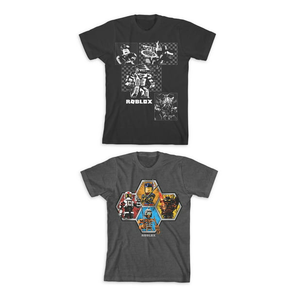 Roblox Roblox Boys Character Grid Stack Logo Graphic T Shirts 2 Pack Sizes 4 18 Walmart Com Walmart Com - skull balaclava roblox