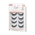 thumbnail image 6 of KISS Lash Couture Naked Drama False Eyelashes, Strip Lashes, Taffeta, Black, 14mm, 4 Pairs, 6 of 8