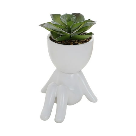 

Flower Pot Holder Indoor Large Flower Pot Flower Pot Holder Small Flower for Indoor Flower for outside Self Watering Cute Figure Vase for Garden Large Outdoor Flowerpots with Dish