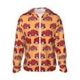 thumbnail image 2 of Uemuo Red Cars Pattern Women's Full Zip UPF 50+ Sun Protection Hoodie Jacket Long Sleeve Sun Shirt Hiking Outdoor Performance with Pockets-, 2 of 9