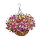 thumbnail image 3 of Cesta colgante de flores artificiales DIY, maceta con cadena para balcón, exterior e interior. A, 3 of 9