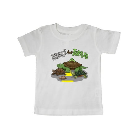 

Inktastic Brake for Turtles- turtle crossing Gift Baby Boy or Baby Girl T-Shirt