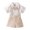 Beige, variant on Otqutp Cute Outfits Set for Toddler Boys Short Sleeve Striped Prints T Shirt Tops Suspenders Shorts Kids Gentleman Outfits