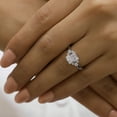 thumbnail image 3 of JEWELEGANT 2 Carat Radiant Cut Moissanite Ring , Solid 18K Yellow Gold Flower Shape Ring for Gift, 3 of 8