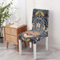 thumbnail image 4 of Vintage Artistic Paisley Bohemian Dining Chair Covers Set of 4 Colorful Floral Ethnic Retro Decorative Pattern Washable Polyester Stretch Slipcovers Removable Protector for Classic Dining Room, 4 of 7