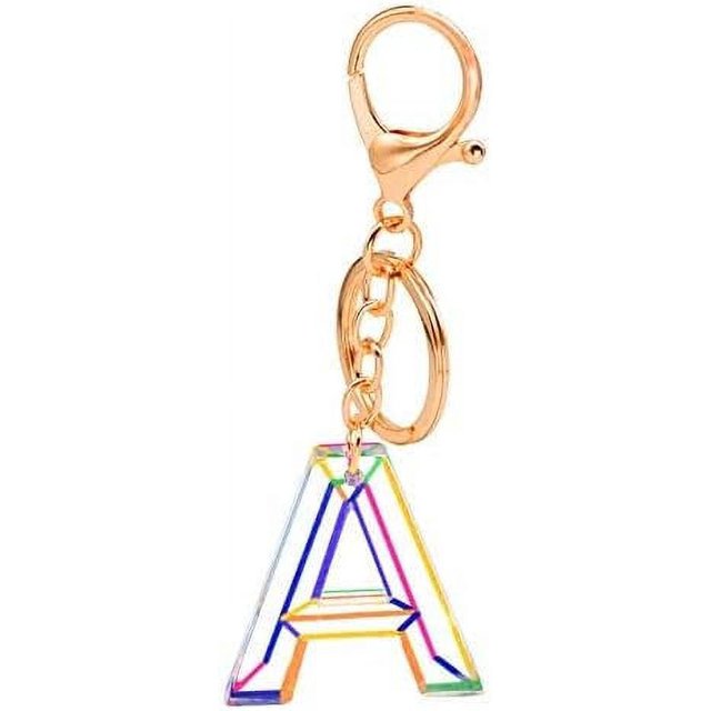 Letter Keychain,26 Letters A-Z Decorative Letter Keychain,Name Keychain for Women Girls Men Teenager Gift