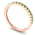 thumbnail image 2 of 0.57 ct Brilliant Round Cut Natural Peridot 14k Rose Gold Stackable Band SZ 8.75, 2 of 6