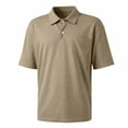 thumbnail image 3 of Ceisia Men's Checkered Short Sleeve Polo Shirt With Chest Pocket Khaki XL Gift, 3 of 6